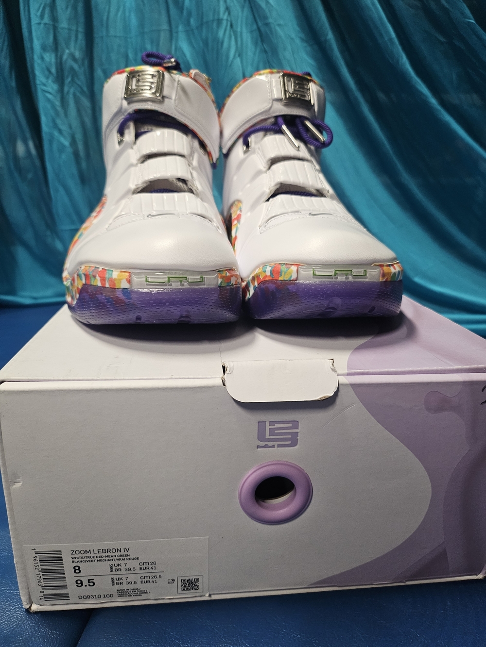 Men's Nike Zoom LeBron 4 Fruity Pebbles Size 8M